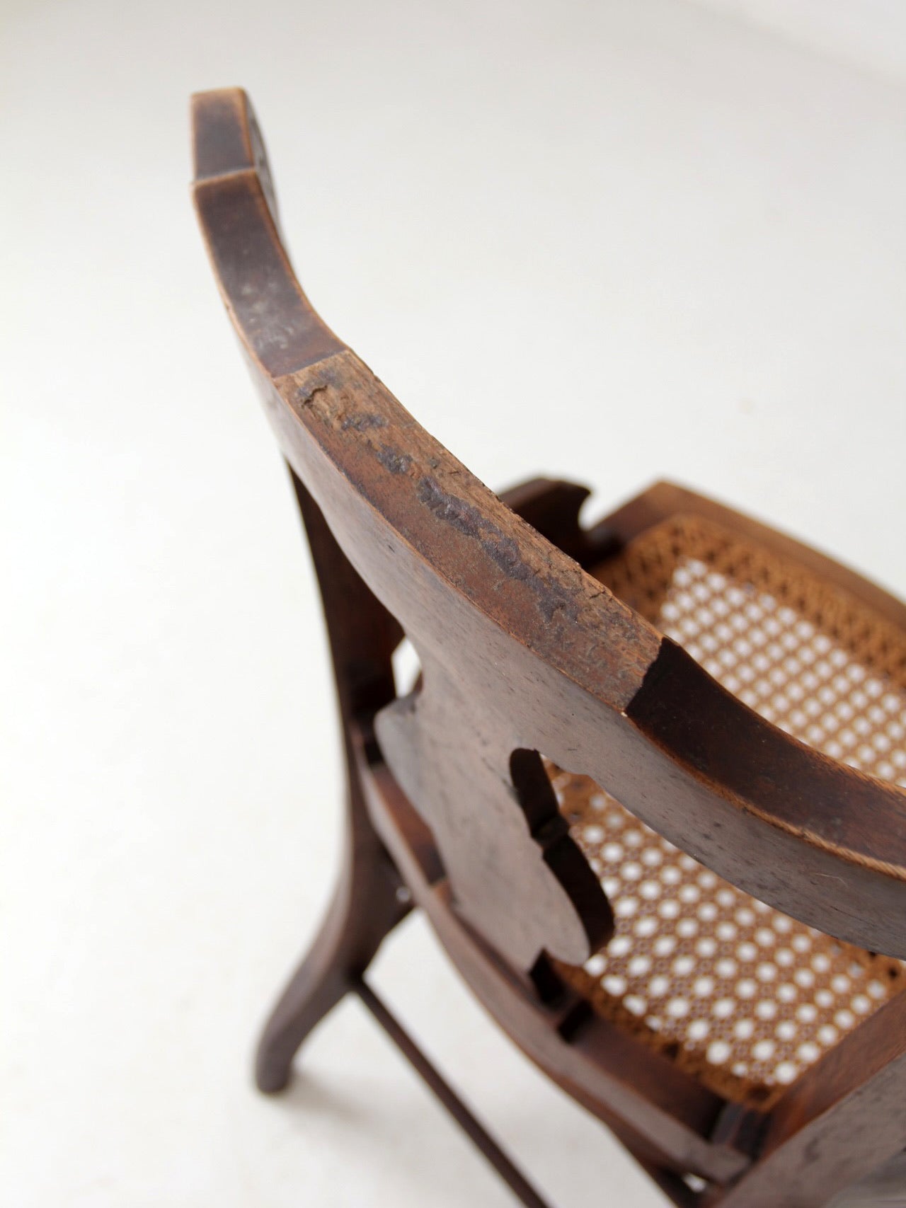 antique Victorian Eastlake cane seat chair