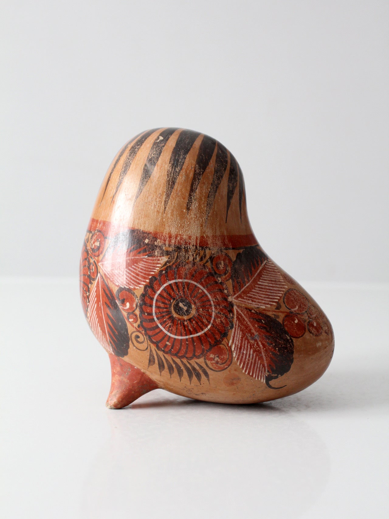 Mexican folk art pottery bird | signed Rivera