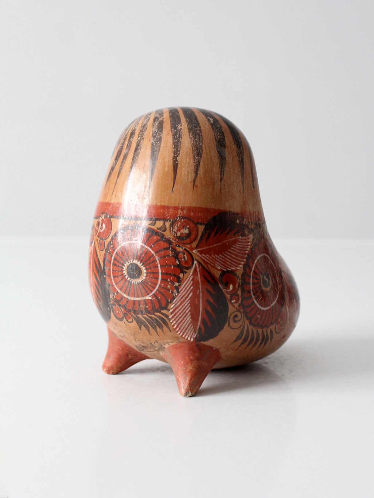 Mexican folk art pottery bird | signed Rivera