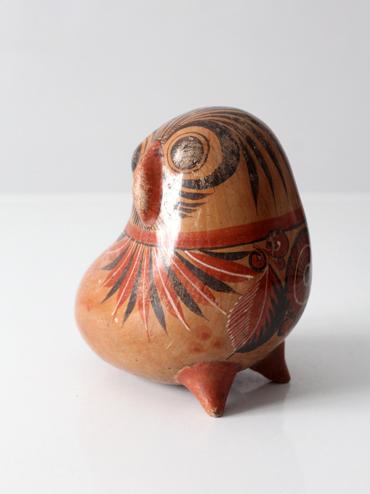 Mexican folk art pottery bird | signed Rivera