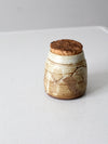 vintage studio pottery with cork lid