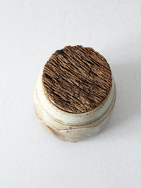 vintage studio pottery with cork lid