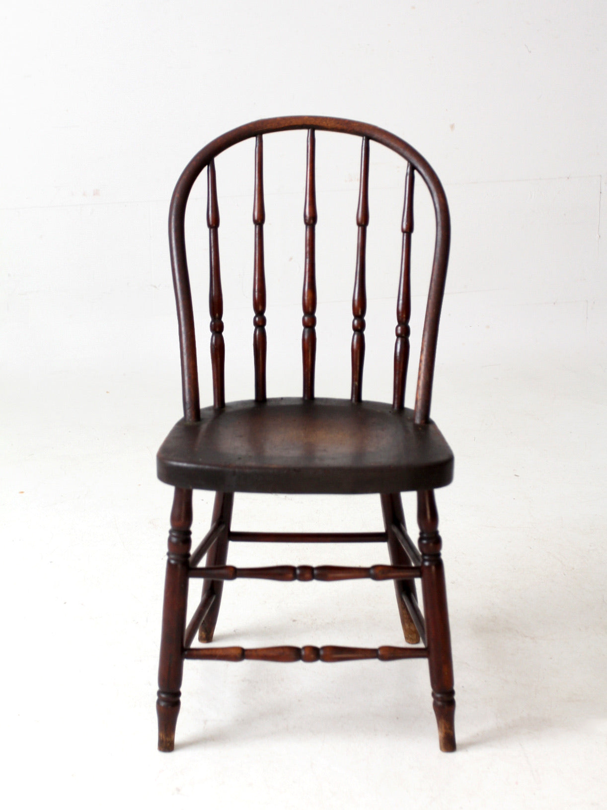 antique Windsor chair with turned spindles
