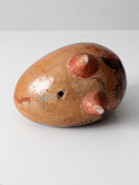 Mexican folk art pottery bird | signed Rivera