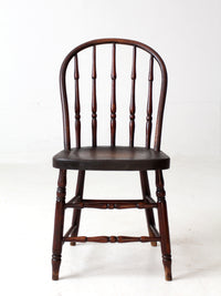 antique Windsor chair with turned spindles