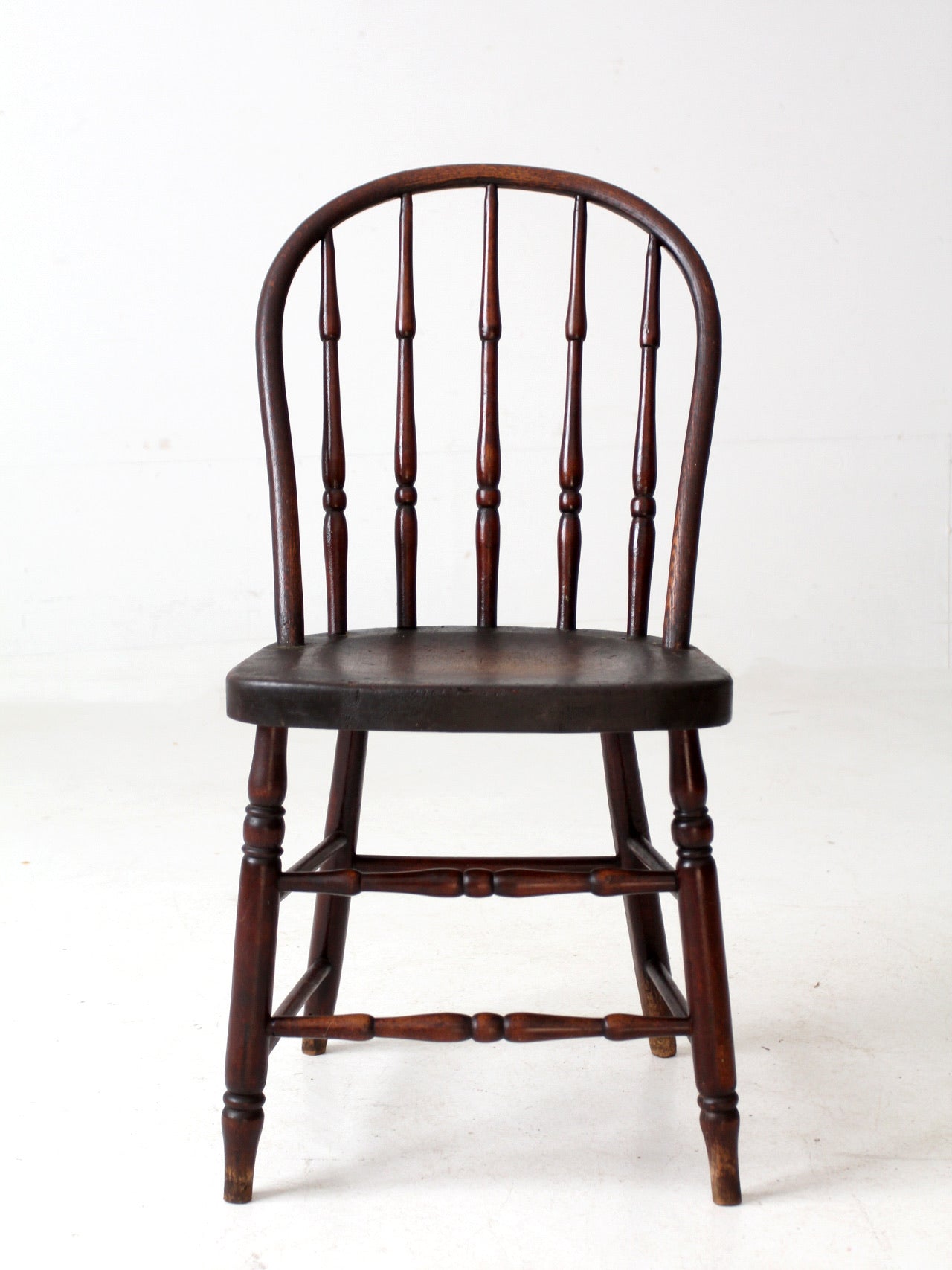 antique Windsor chair with turned spindles