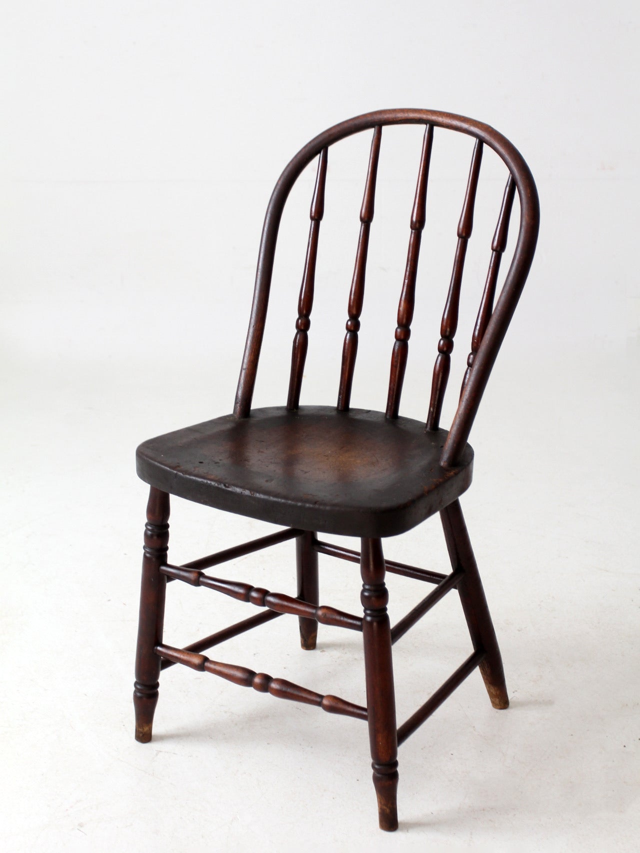 antique Windsor chair with turned spindles