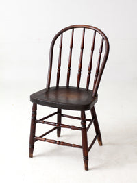 antique Windsor chair with turned spindles