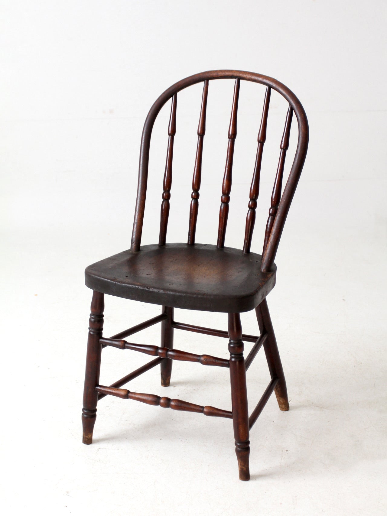 antique Windsor chair with turned spindles