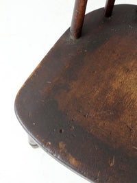 antique Windsor chair with turned spindles