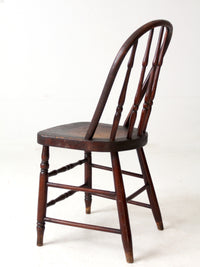 antique Windsor chair with turned spindles