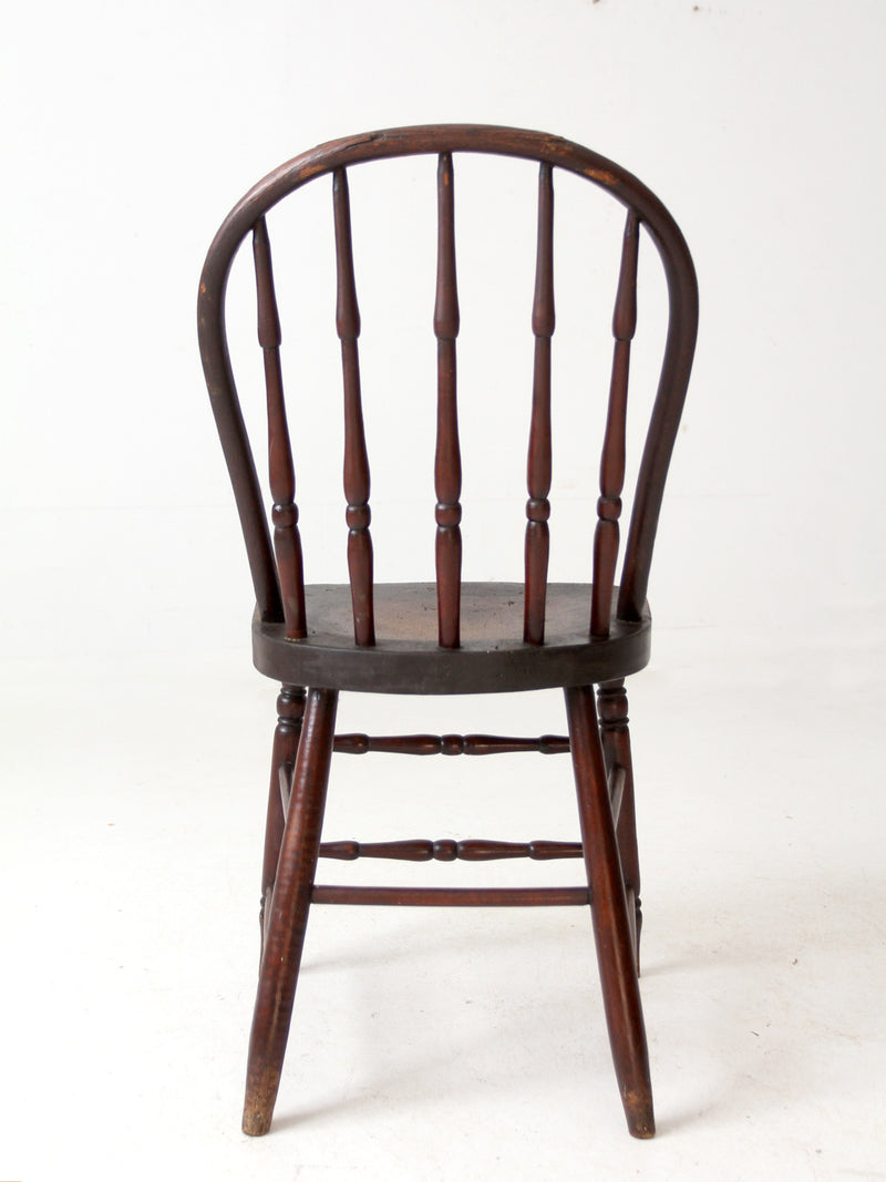 antique Windsor chair with turned spindles