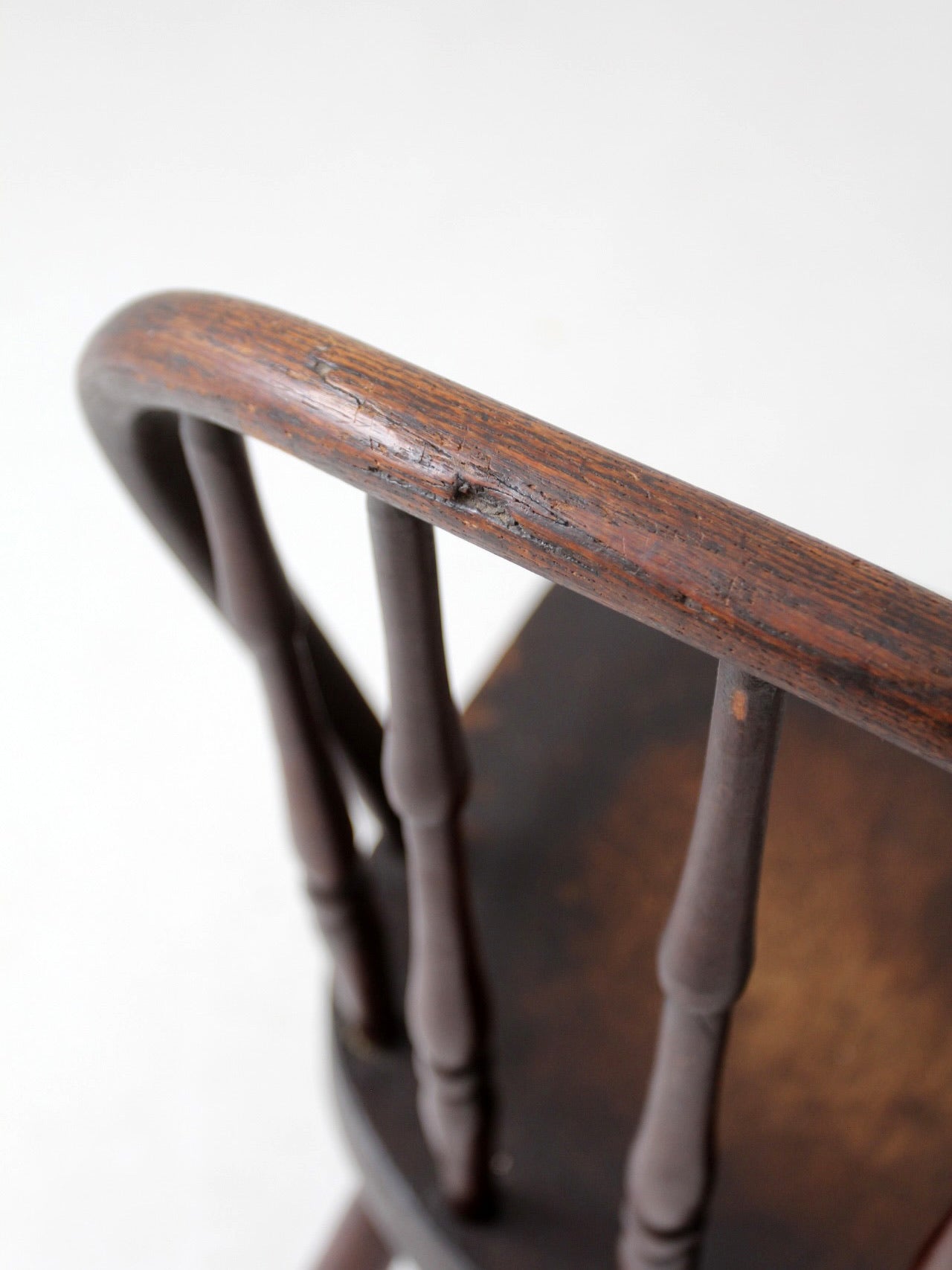 antique Windsor chair with turned spindles