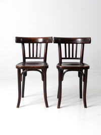 antique Thonet bistro chairs pair