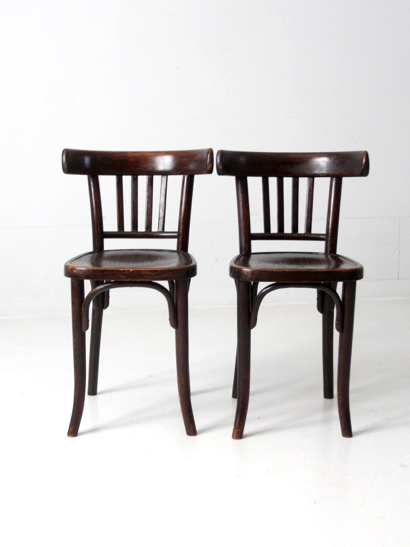 antique Thonet bistro chairs pair