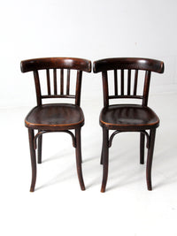 antique Thonet bistro chairs pair