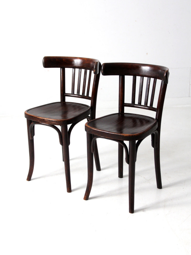 antique Thonet bistro chairs pair