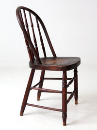 antique Windsor chair with turned spindles