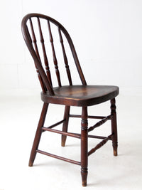 antique Windsor chair with turned spindles