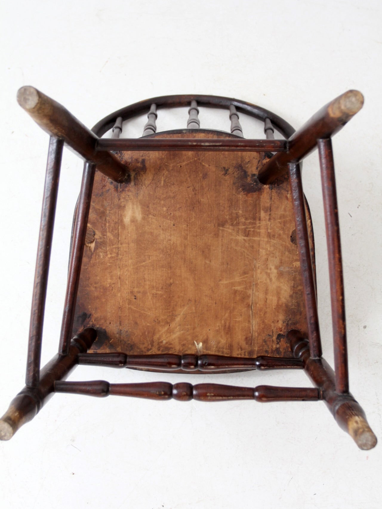 antique Windsor chair with turned spindles