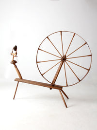 antique great wheel spinning wheel