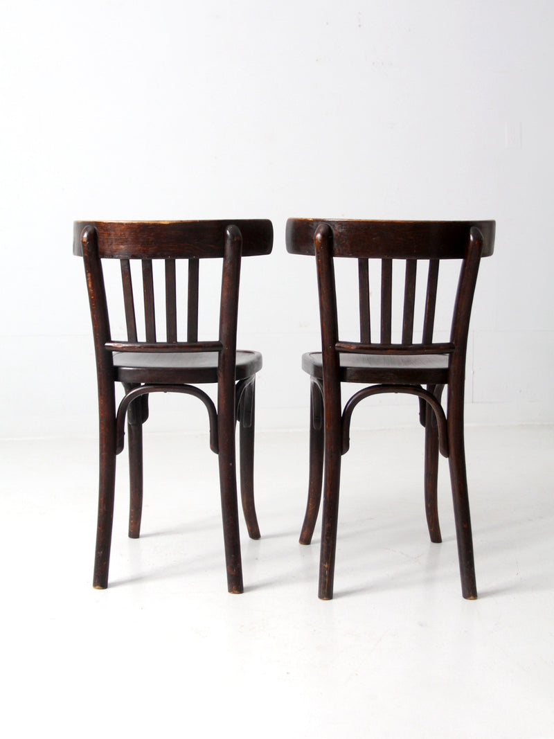 antique Thonet bistro chairs pair