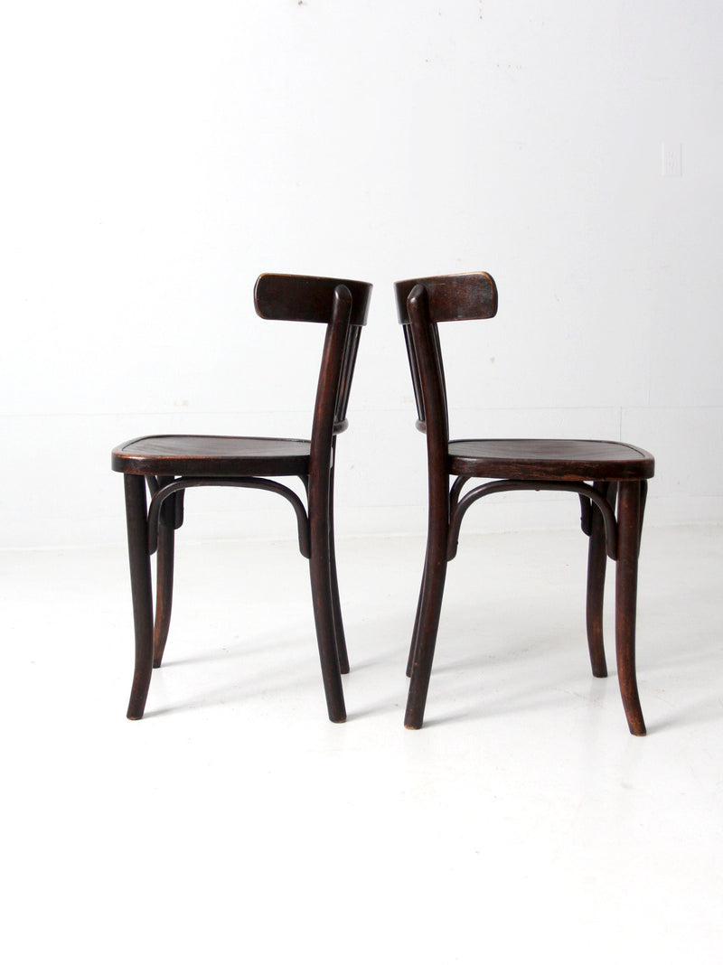 antique Thonet bistro chairs pair