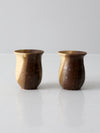 vintage studio pottery cups pair