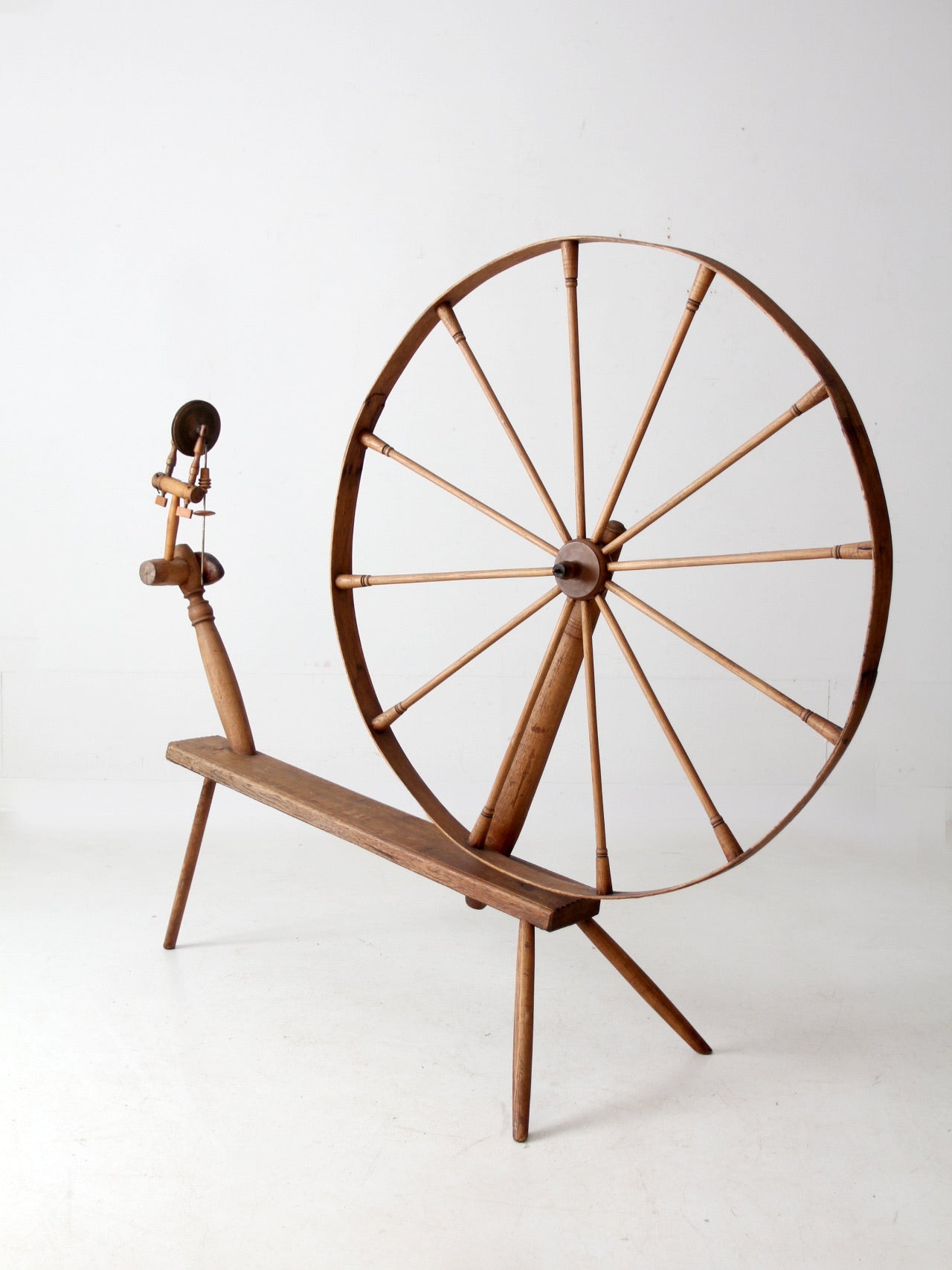 antique great wheel spinning wheel