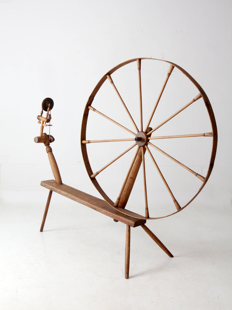 antique great wheel spinning wheel