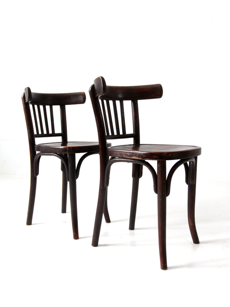 antique Thonet bistro chairs pair