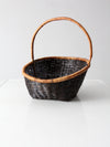 vintage woven black basket