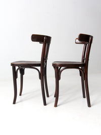 antique Thonet bistro chairs pair