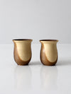 vintage studio pottery cups pair
