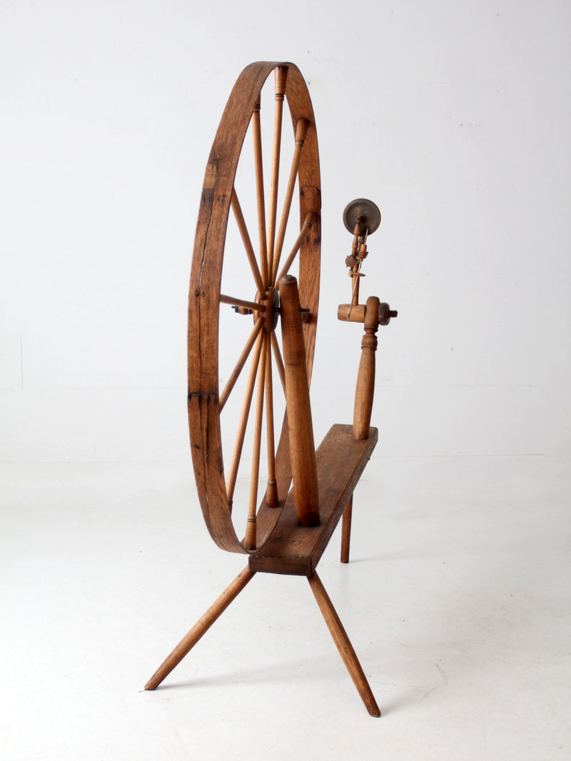 antique great wheel spinning wheel