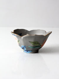 vintage Japanese porcelain floral bowl