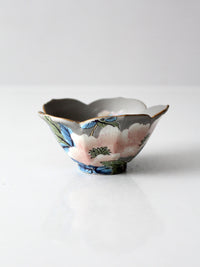 vintage Japanese porcelain floral bowl