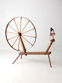 antique great wheel spinning wheel