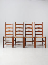 vintage rush seat ladder back chairs set of 4