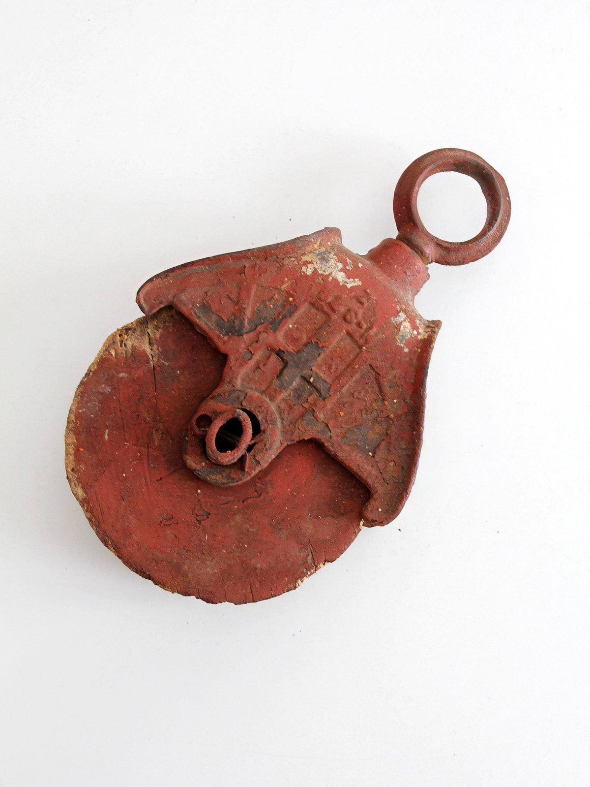antique F.E. Myers & Bro. knot passing barn hay pulley