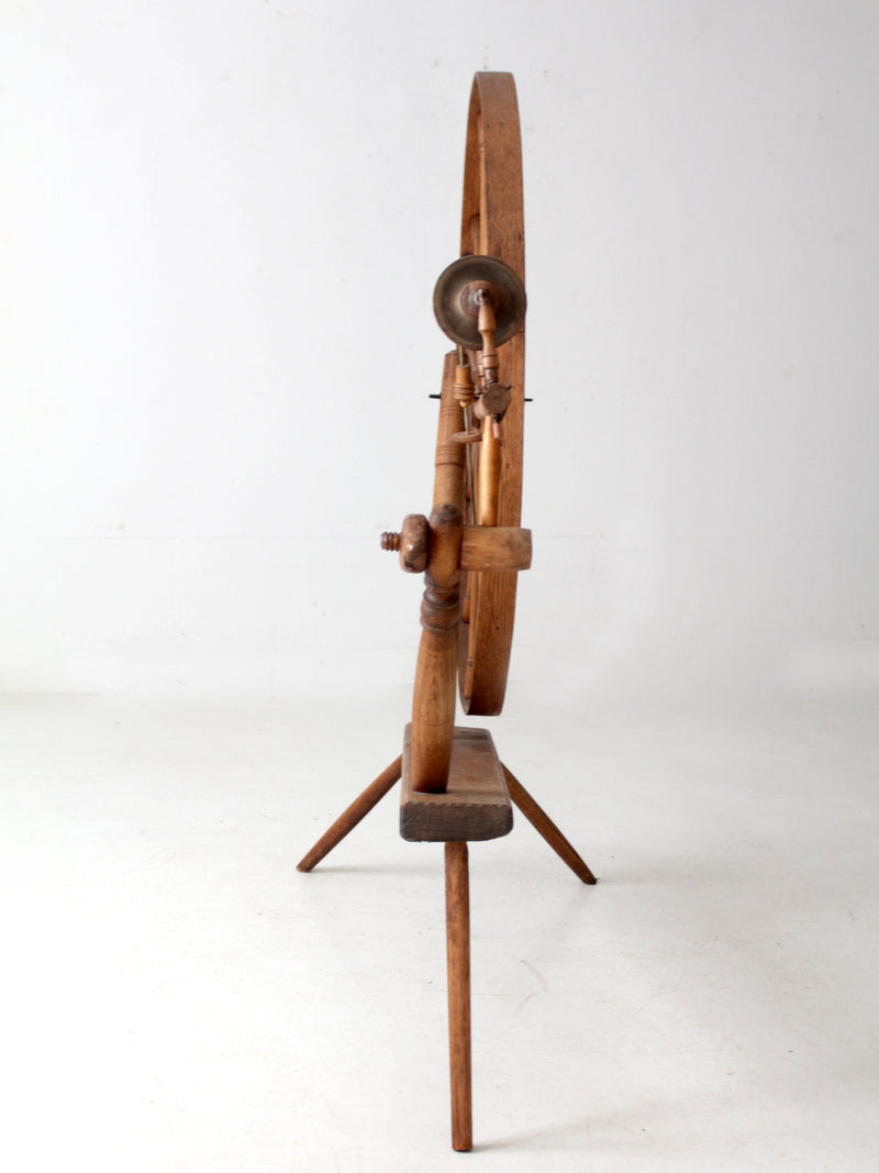 antique great wheel spinning wheel