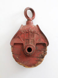 antique F.E. Myers & Bro. knot passing barn hay pulley