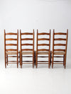 vintage rush seat ladder back chairs set of 4