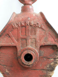 antique F.E. Myers & Bro. knot passing barn hay pulley