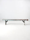 antique primitive painted wood bench