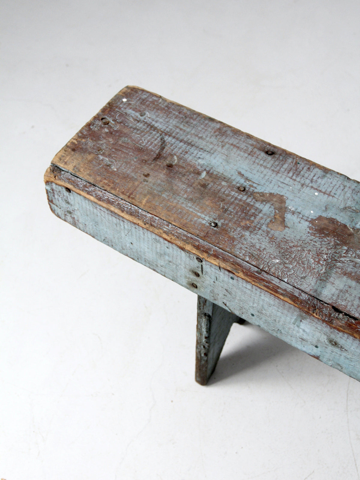 antique primitive painted wood bench