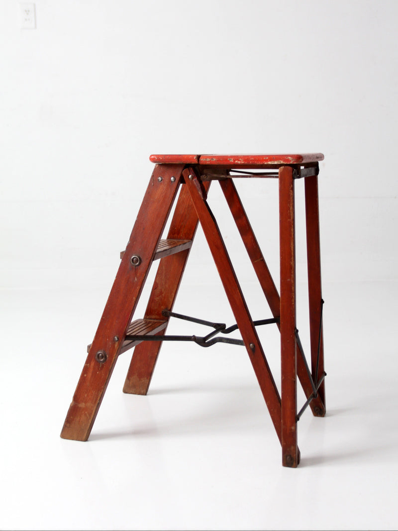 mid-century folding step ladder stool – 86 Vintage