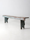 antique primitive painted wood bench