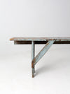 antique primitive painted wood bench