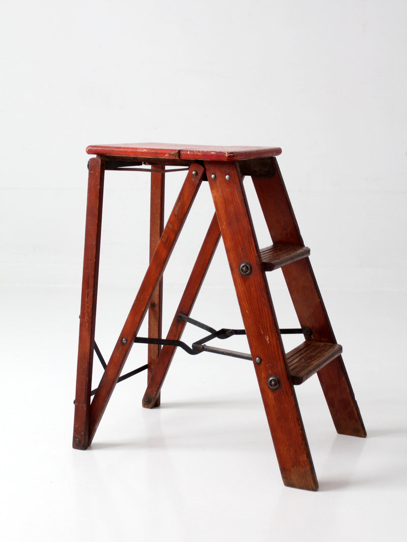 mid-century folding step ladder stool – 86 Vintage